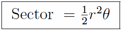 sector of a circle formula