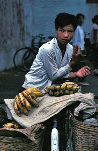 Selling Bananas in Guangzhou 1984